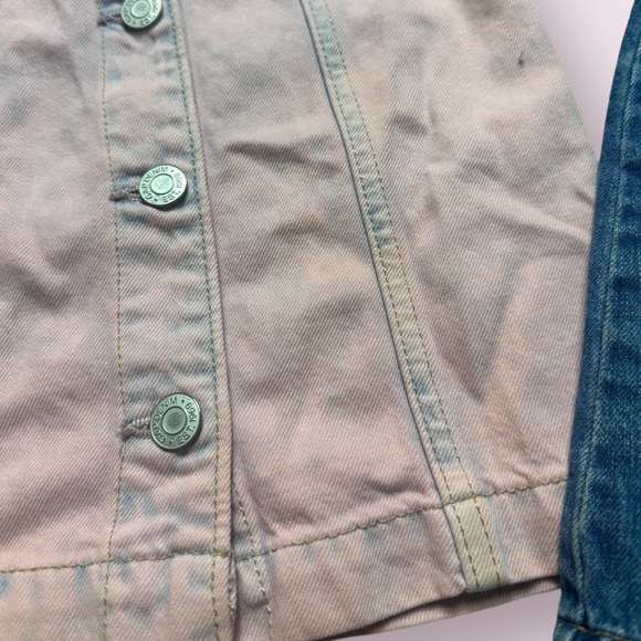 Set Of Two Toddler Girl Baby Gap Overall Dresses Blue And Pink Denim Sz XS & S - Picture 4 of 14